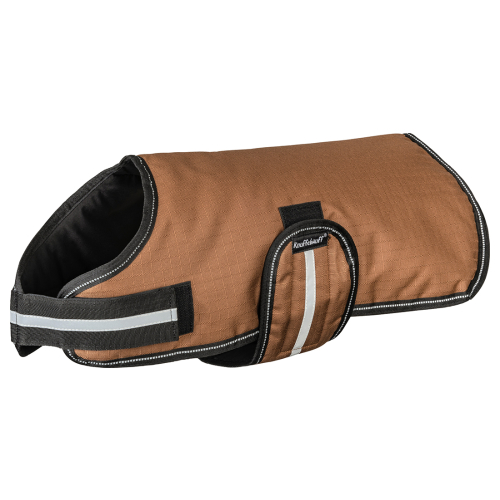 Abrigo para perros Knuffelwuff con tejido funcional reflectante de 40 cm, marrón