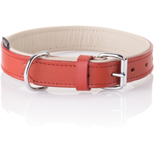 Collar para perros Knuffelwuff Basic Plus, rojo, 46-56 cm