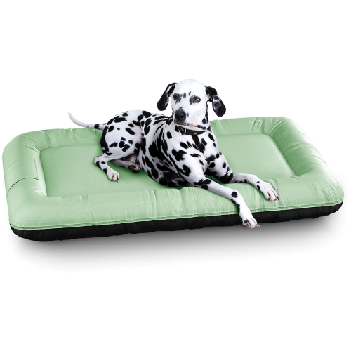 Cama impermeable para perros Knuffelwuff Lucky Color Edition de nailon para interiores y exteriores XL, 100 x 73 cm, verde